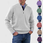 Ben | Modischer Warmer Pullover Mit Halbem Reißverschluss