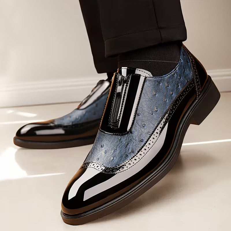 Oxford-Ostrichleder-Schuhe