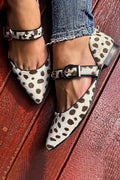 Tiermuster-Balletschuhe mit Riemen