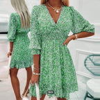 Sunna - Stilvolles Blumenmuster-Kleid