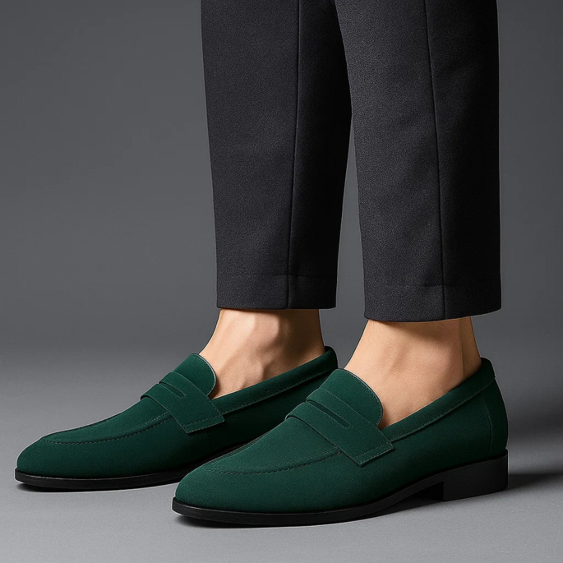 Marco Wildleder Penny Loafers