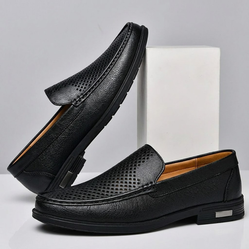 Pelle Italia Echtes Leder Slipper
