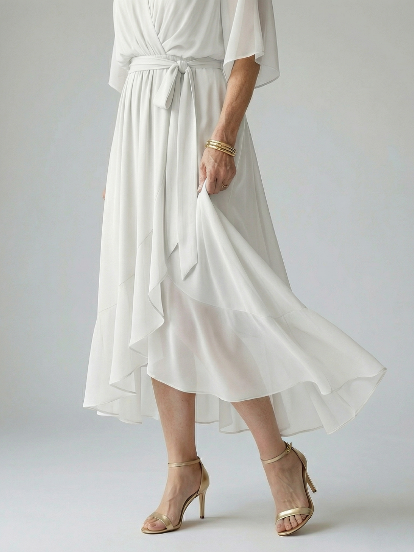 Elric | Leichtes Midikleid mit Drapierung