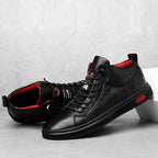 Nero Echtes Leder Sneakers
