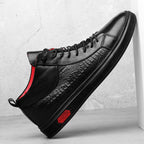 Nero Echtes Leder Sneakers