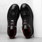Nero Echtes Leder Sneakers