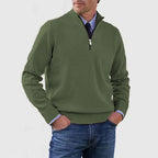 Ben | Modischer Warmer Pullover Mit Halbem Reißverschluss