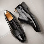 Oxford-Ostrichleder-Schuhe