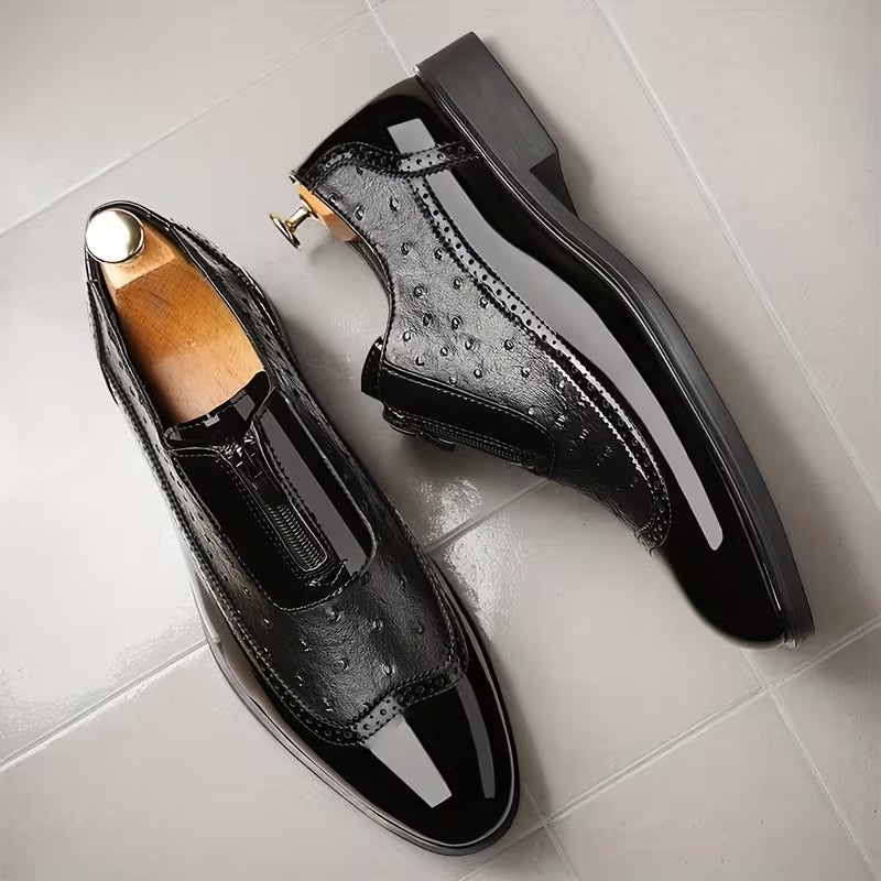 Oxford-Ostrichleder-Schuhe