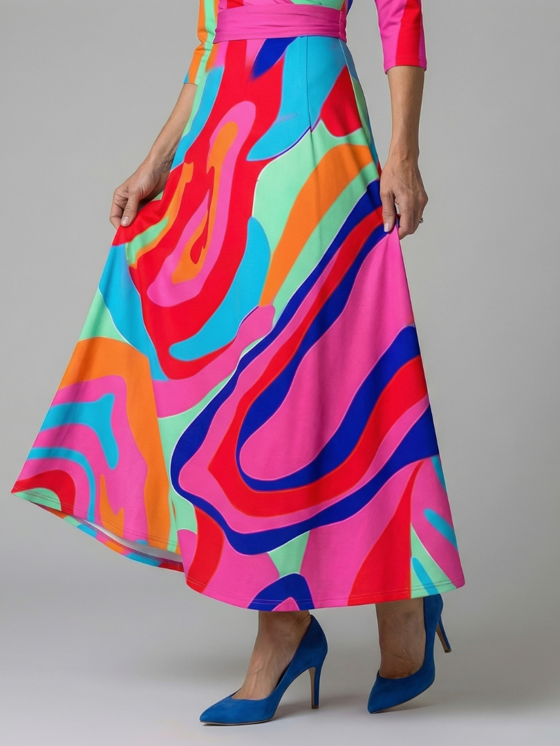 Celine | Midi Dress with Cross-Wrap Neckline