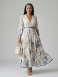 Rielle | Plissierter Wickel-Midikleid