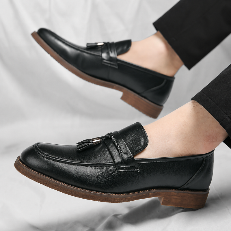 Veneto Leder Quasten Slipper