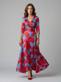 Celine | Midi Dress with Cross-Wrap Neckline