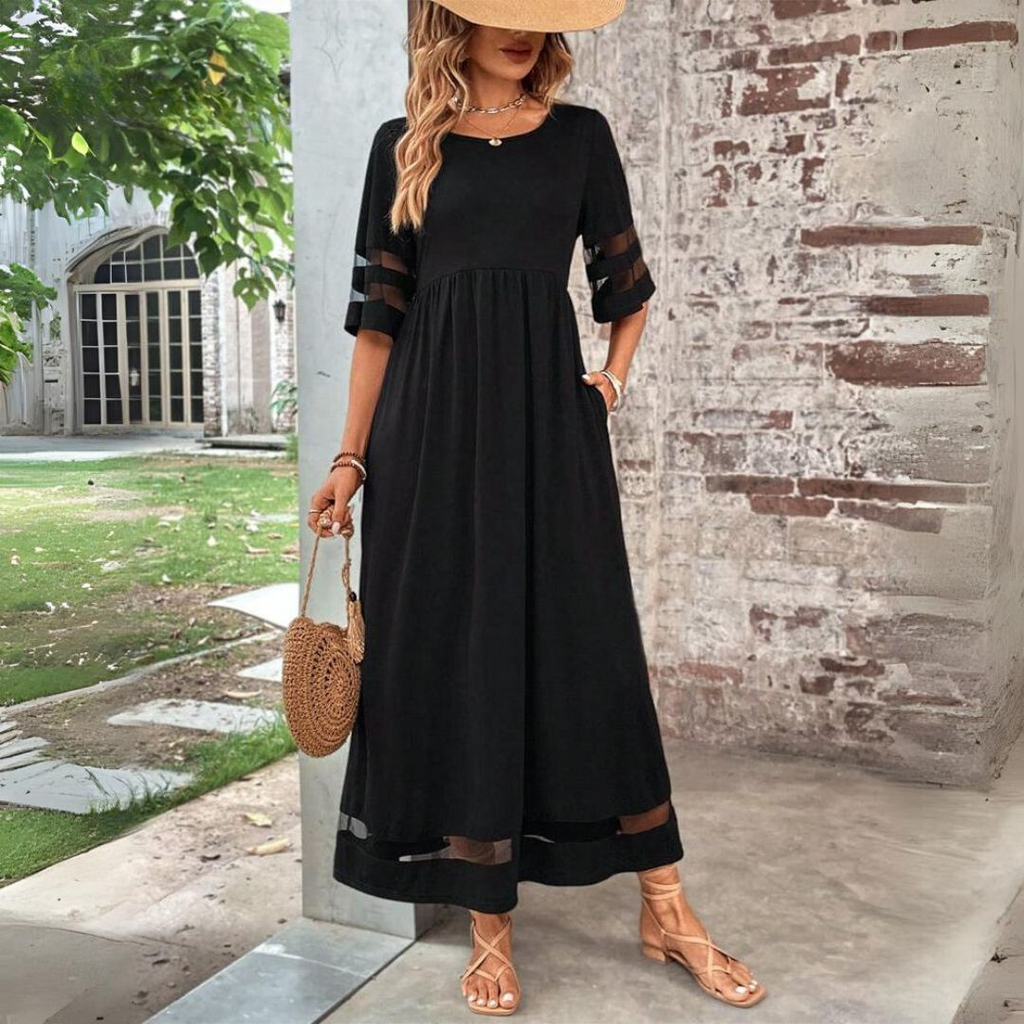 Aubrey™ – Figurbetonendes Midi-Kleid mit Bauchbedeckung" 

Rewritten: "Aubrey™ – Midi-Kleid mit figurbetonendem Schnitt und Bauchbedeckung