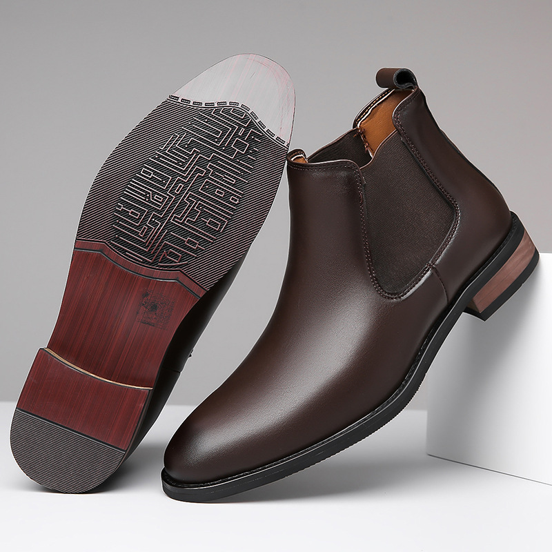 Harrison Leder Chelsea Boots