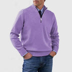 Ben | Modischer Warmer Pullover Mit Halbem Reißverschluss