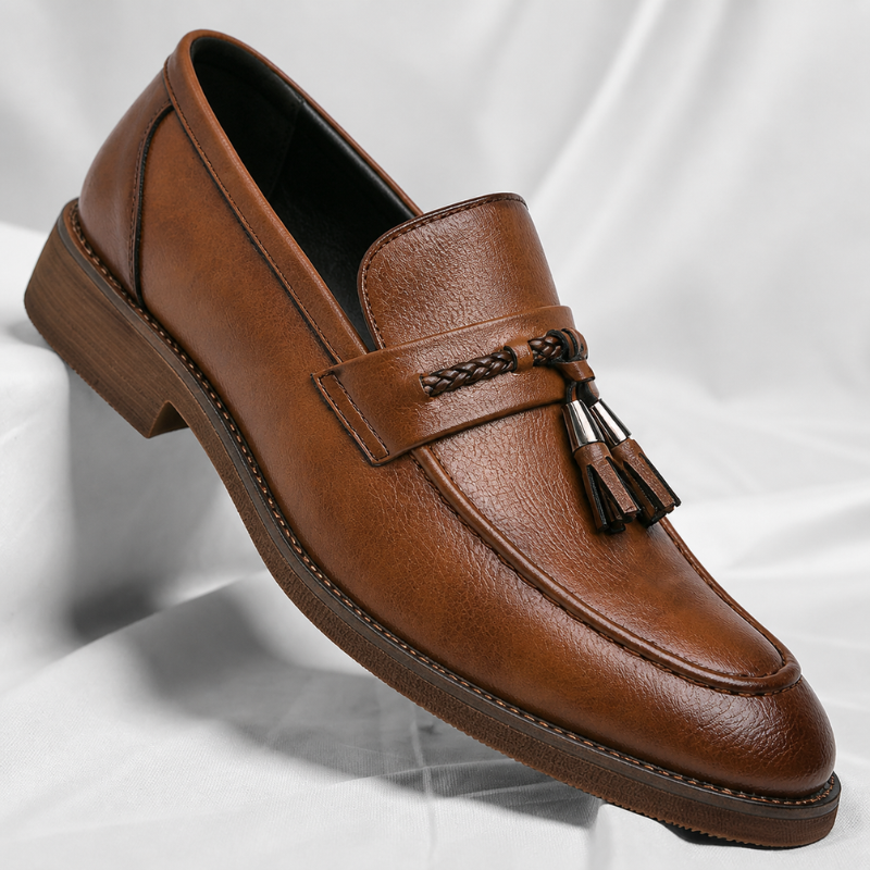 Veneto Leder Quasten Slipper