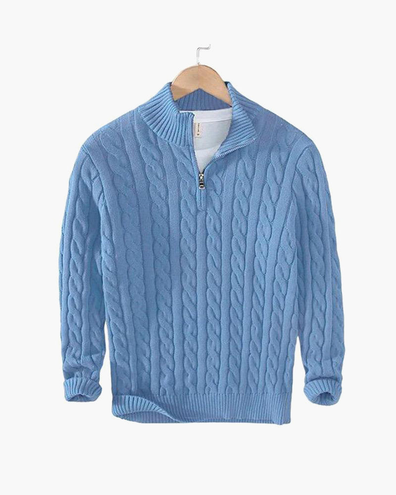 Lukas | Klassischer Strickpullover mit Half-Zip