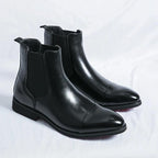 Giovanni Echtes Leder Chelsea-Stiefel