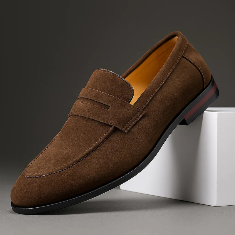 Marco Wildleder Penny Loafers
