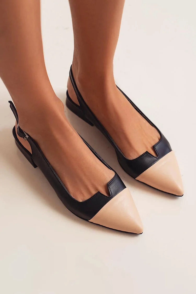 Ballettschuhe mit Spitze und zweifarbigen Akzenten
