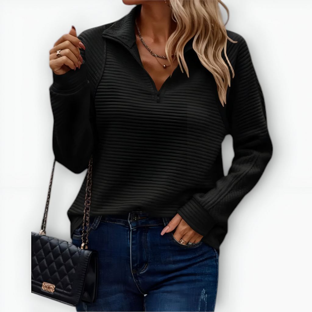 Camila | Pullover mit Halbreißverschluss