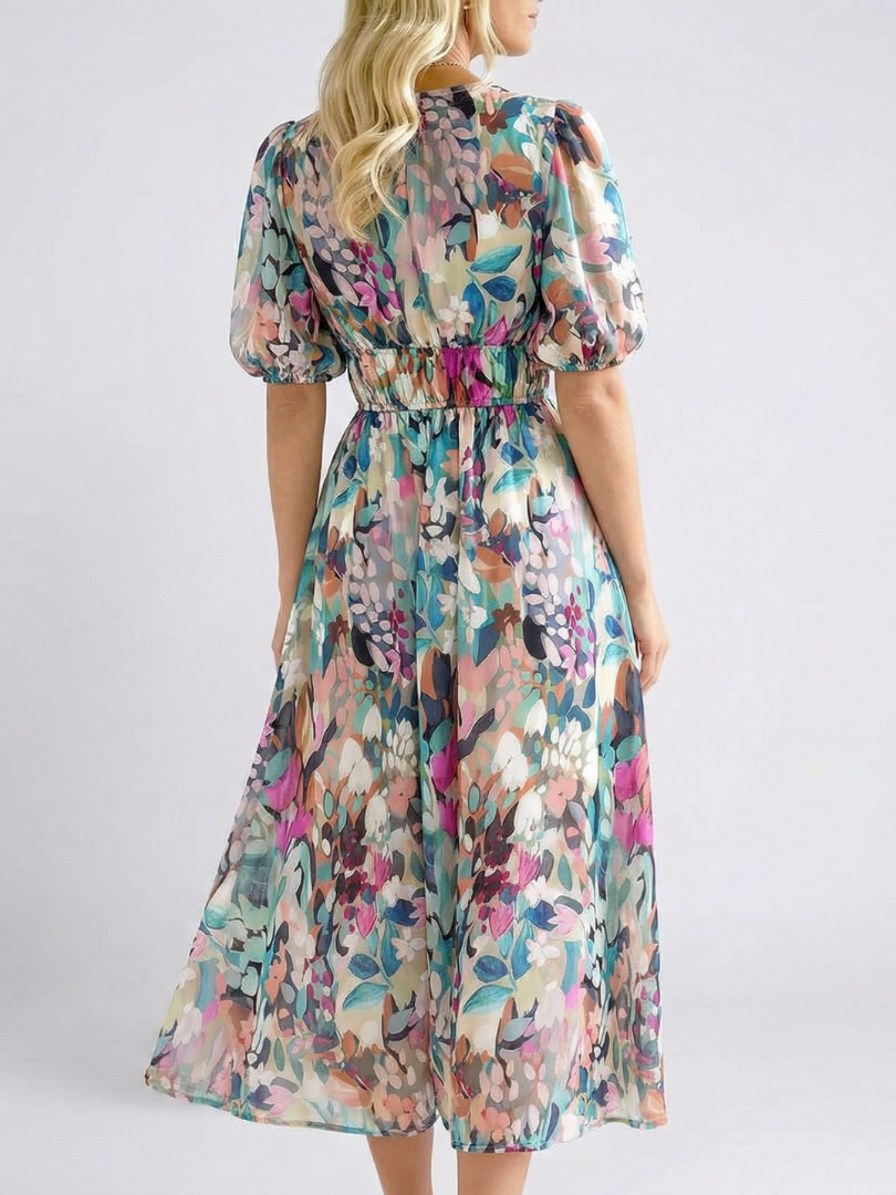 EULALIE | Blumen-Midi-Kleid