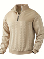Roman | Eleganter Vintage-Pullover mit Reißverschluss