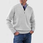 Ben | Modischer Warmer Pullover Mit Halbem Reißverschluss