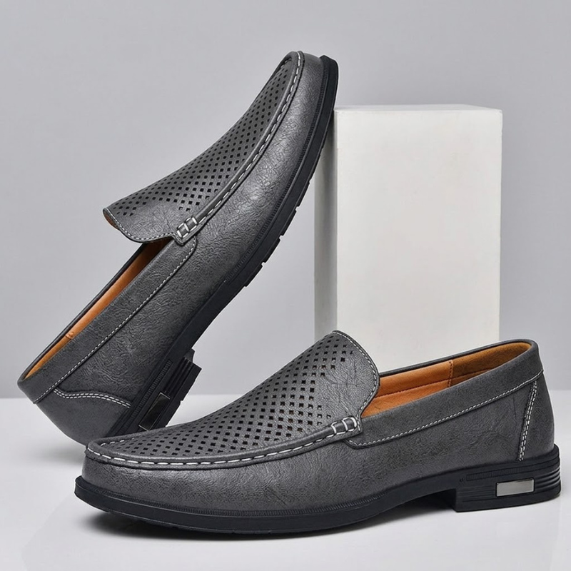 Pelle Italia Echtes Leder Slipper