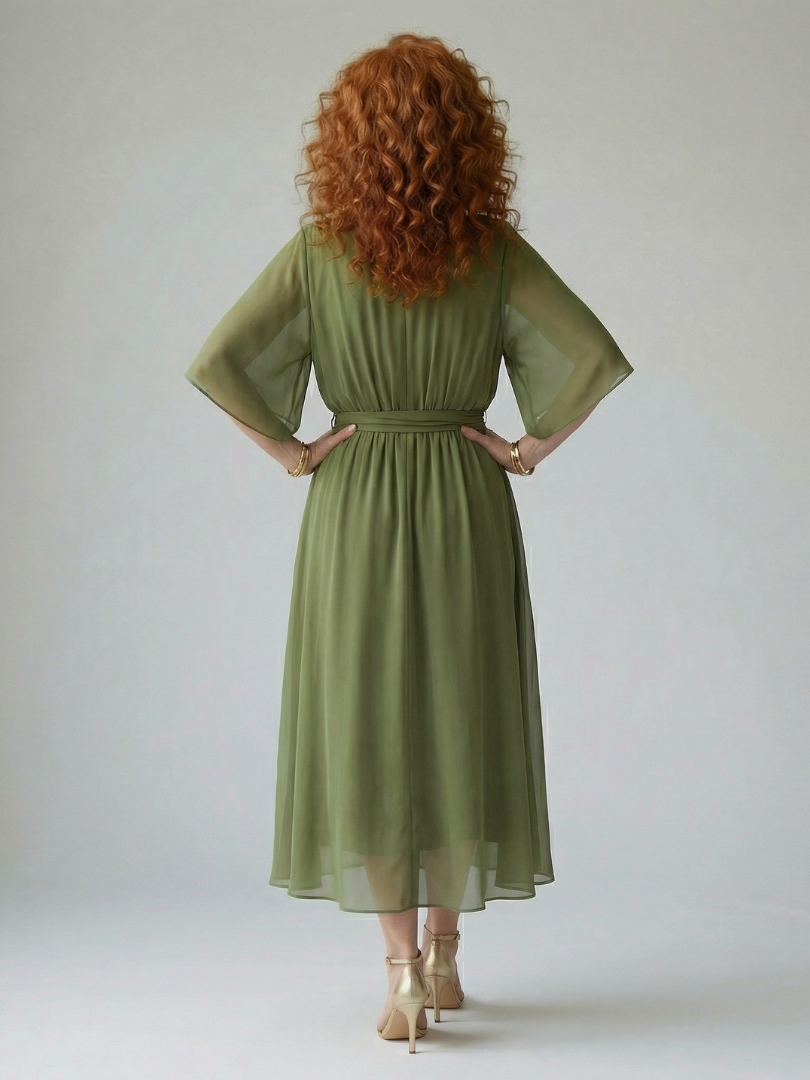 Elric | Leichtes Midikleid mit Drapierung
