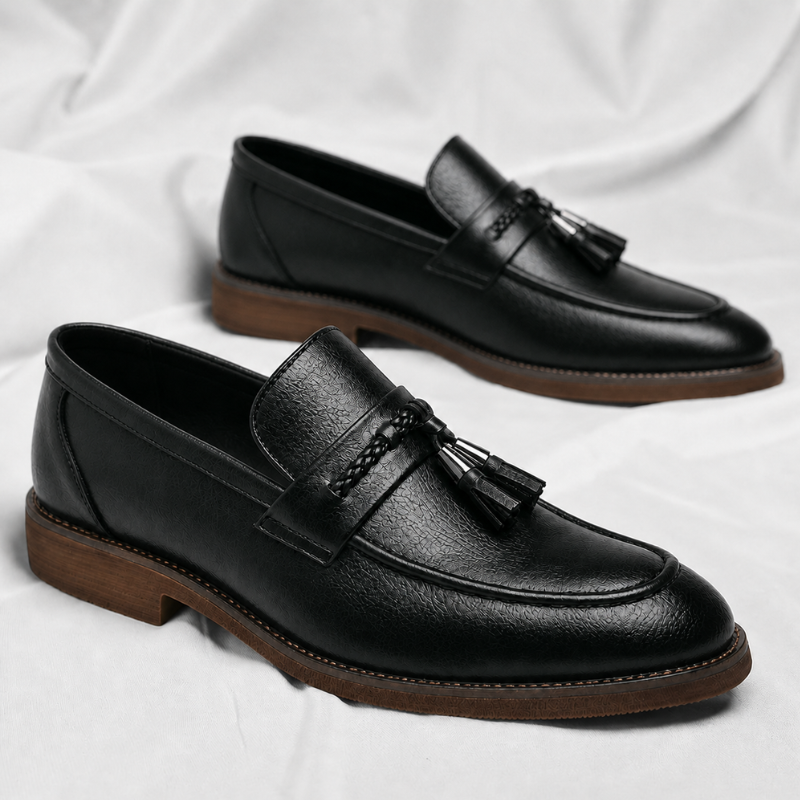 Veneto Leder Quasten Slipper