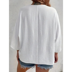 Quinn | Elegantes V-Ring-Top mit Knöpfen
