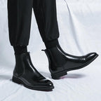 Giovanni Echtes Leder Chelsea-Stiefel