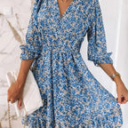 Sunna - Stilvolles Blumenmuster-Kleid