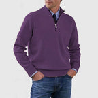 Ben | Modischer Warmer Pullover Mit Halbem Reißverschluss