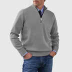 Ben | Modischer Warmer Pullover Mit Halbem Reißverschluss