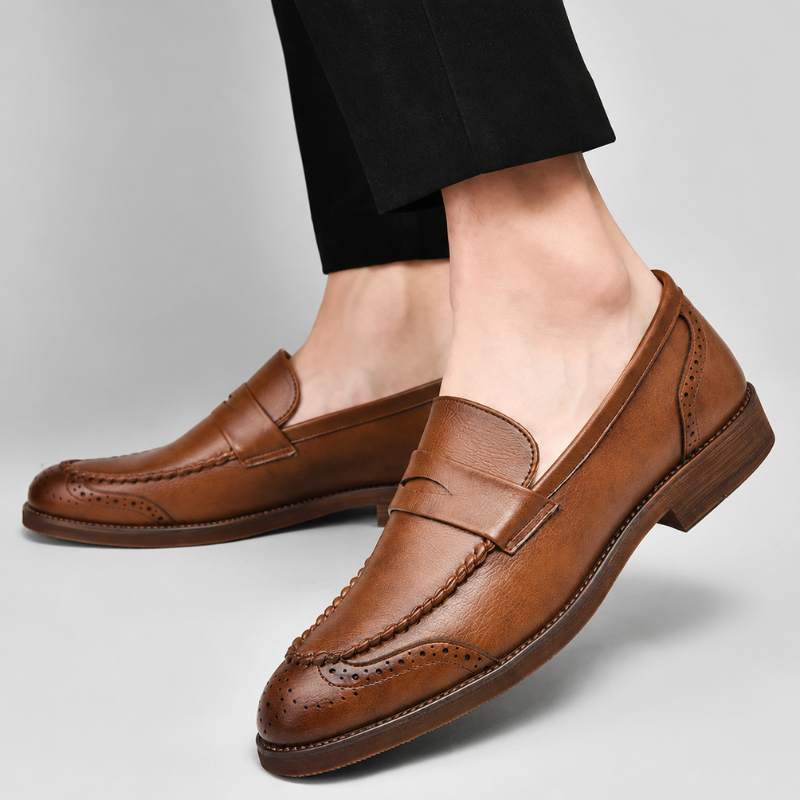 Santino Leder Penny Loafers