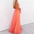 Ginevra | Maxi Kleid Licht Koralle