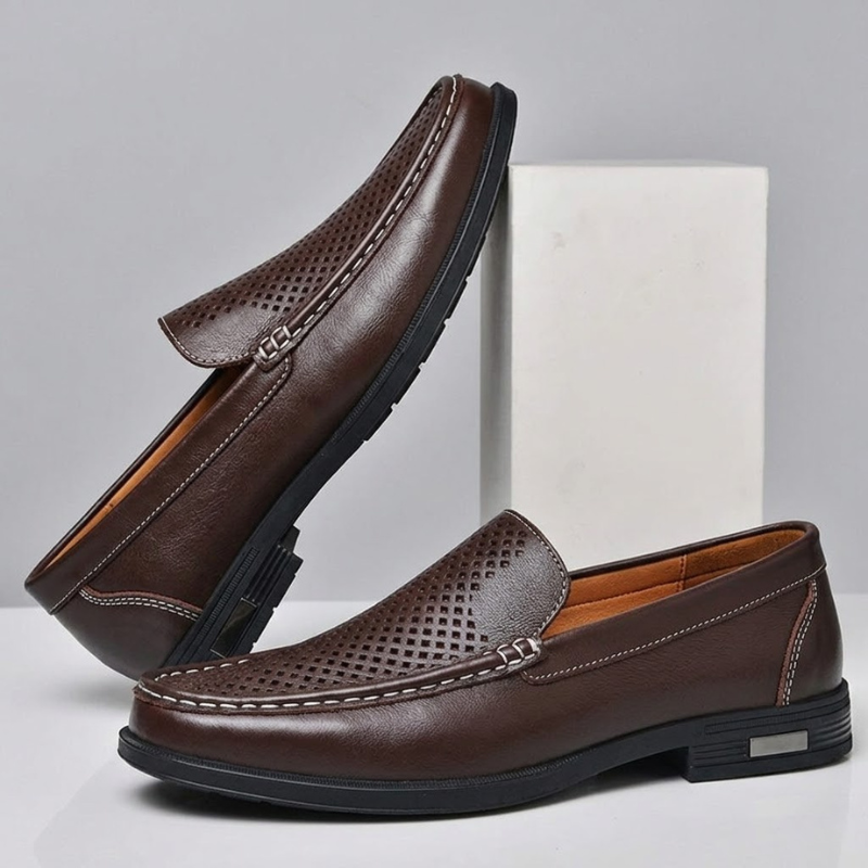 Pelle Italia Echtes Leder Slipper