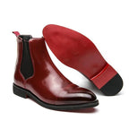 Giovanni Echtes Leder Chelsea-Stiefel