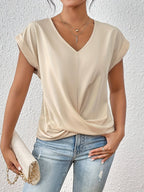 Lydia | Lässiges T-Shirt mit V-Ausschnitt