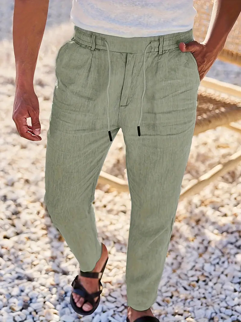 NICHOLS | Oversized Linen Pants with Drawstring