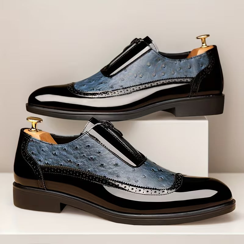 Oxford-Ostrichleder-Schuhe