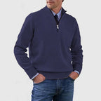 Ben | Modischer Warmer Pullover Mit Halbem Reißverschluss
