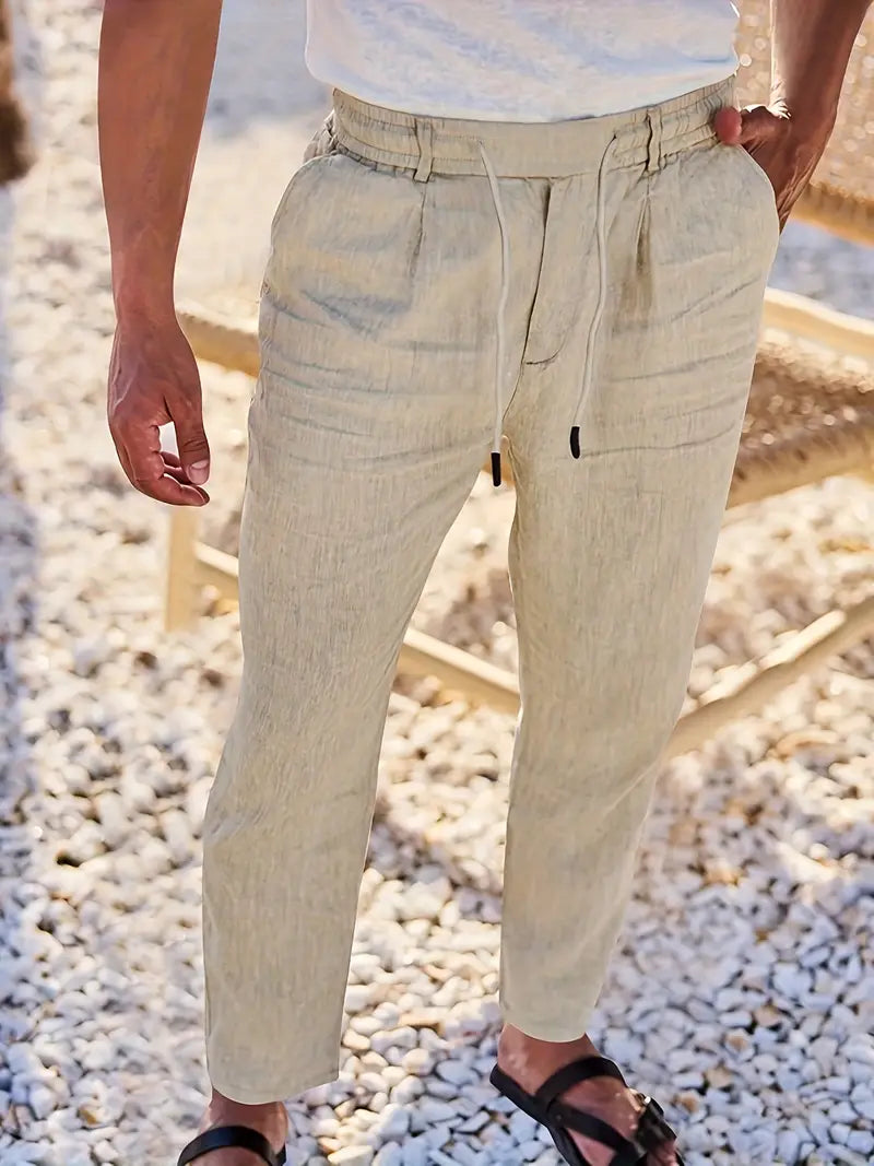 NICHOLS | Oversized Linen Pants with Drawstring