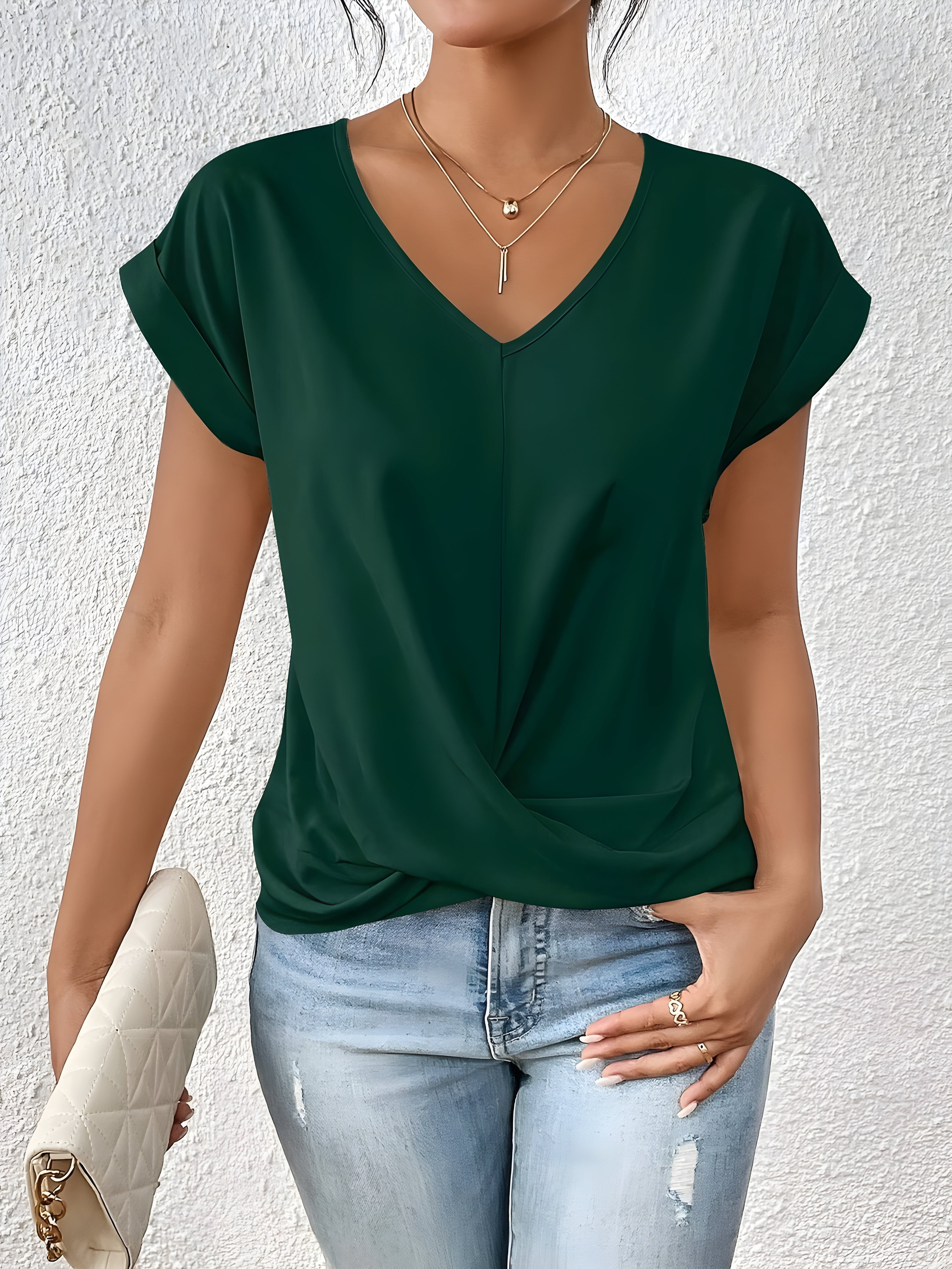 Lydia | Lässiges T-Shirt mit V-Ausschnitt