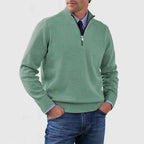 Ben | Modischer Warmer Pullover Mit Halbem Reißverschluss
