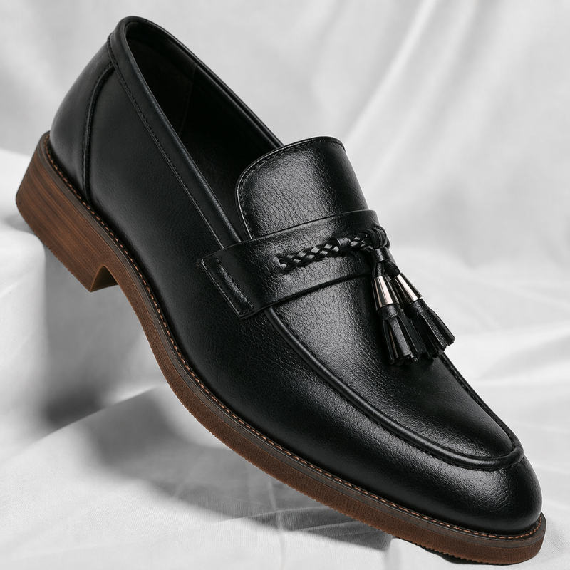Veneto Leder Quasten Slipper
