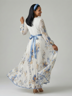 Rielle | Plissierter Wickel-Midikleid